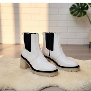 NEW Free People Leather Chunky Block Heel